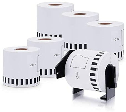 SBC Self Adhesive Brother (DK-22205- Pack of 6 Rolls/1 Case) Compatible Label Tape- 62mm x 30 Meter