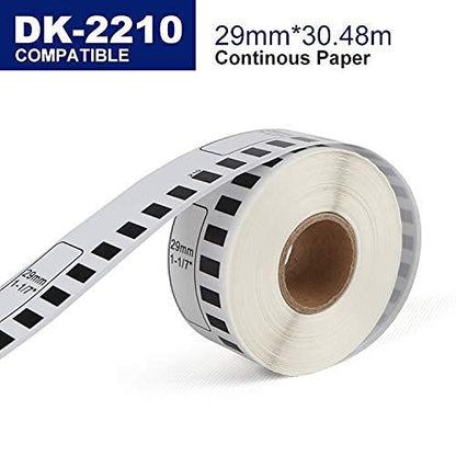 SBC Self Adhesive Brother (DK-22210) Compatible Label Tape- 29mm x 30 Meter- Rolls (Pack of 4)