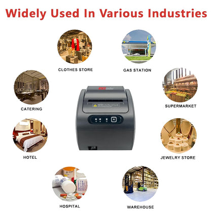 DCode Thermal Receipt Printer (DC3R3-3 inch) USB, Ethernet Interface, Direct Thermal Printing Barcode Printer