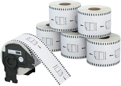 SBC Self Adhesive Brother (DK-22205- Pack of 6 Rolls/1 Case) Compatible Label Tape- 62mm x 30 Meter