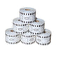 SBC Self Adhesive Brother (DK-22205) Compatible Label Tape- 62mm x 30 Meter- Pack of 6 Rolls