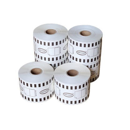 SBC Self Adhesive Brother (DK-22205) Compatible Label Tape- 62mm x 30 Meter- Pack of 6 Rolls