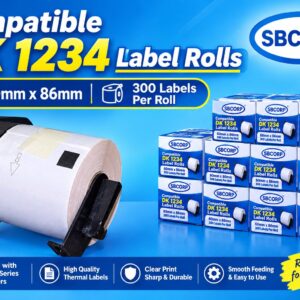 DK-1234 compatible label roll 60mm x 86mm, 300 labels — SBCORP