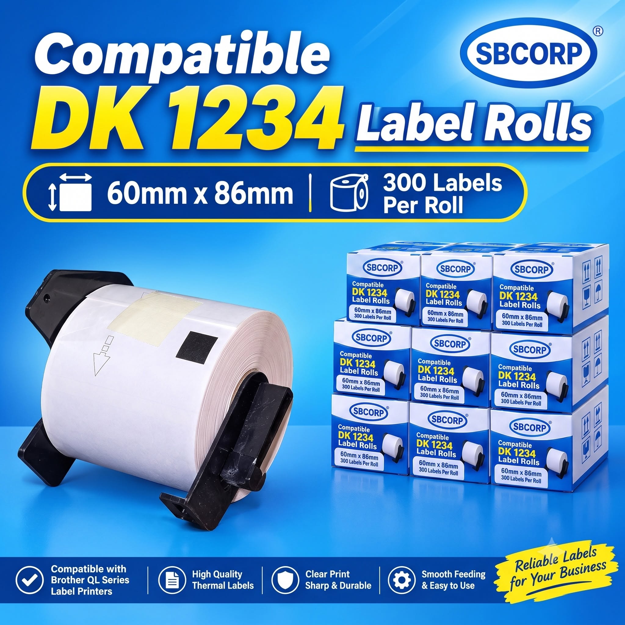 DK-1234 · 60 x 86 mm Visitor Pass Labels — Shri Balaji Corporation