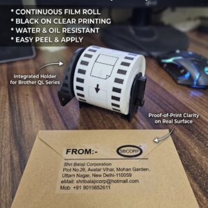 DK-22113 Brother compatible clear film roll 62mm — SBCORP