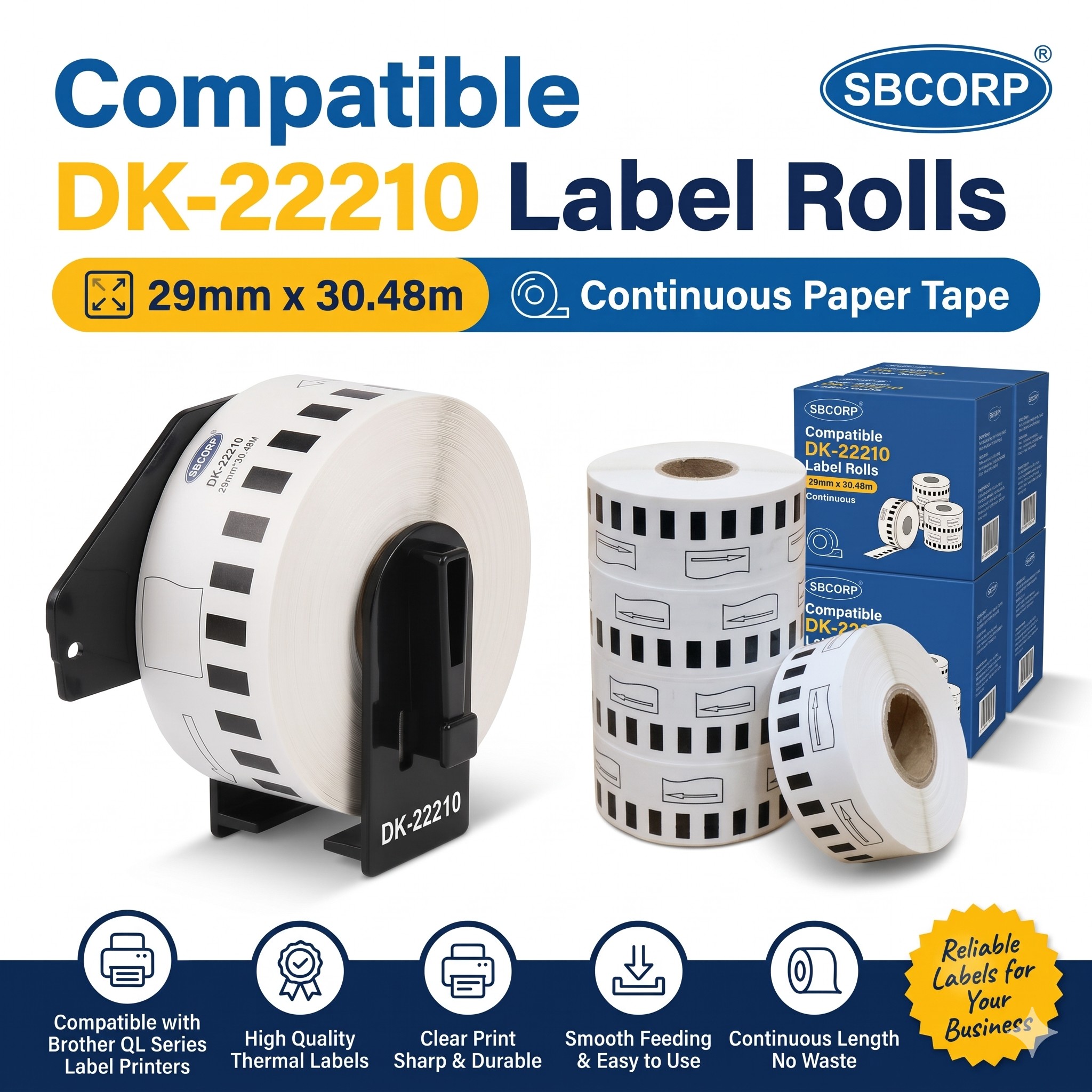 DK-22210 · 29 mm Continuous Roll — Shri Balaji Corporation