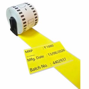 DK-22606 Brother Compatible Yellow Film Label Roll 62mm (Continuous)